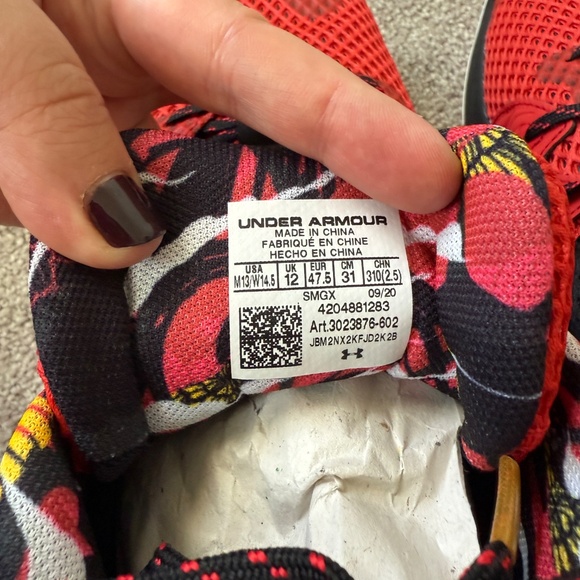 NIB Under Armour Men's Embiid One Chinese Lunar New Year CNY Red Sneaker Size 13 - Picture 6 of 7